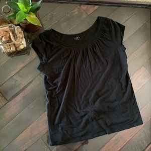 Loft Black Sleeveless Scoop Neck Top